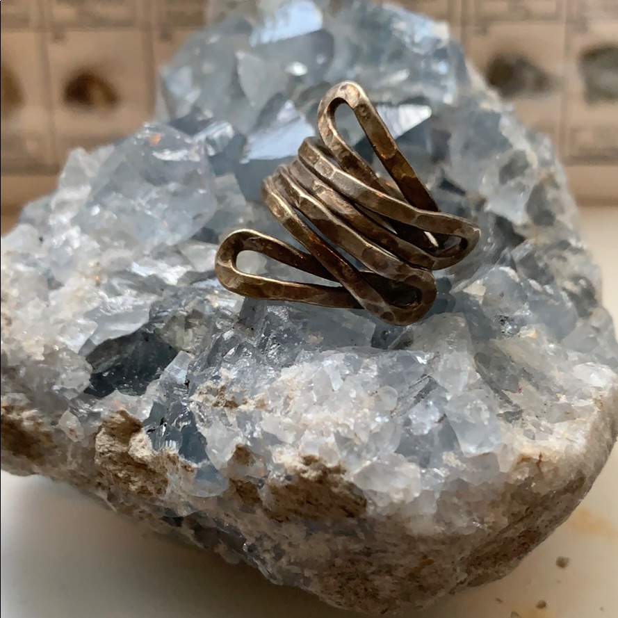 Adjustable Hammered Silver Ring